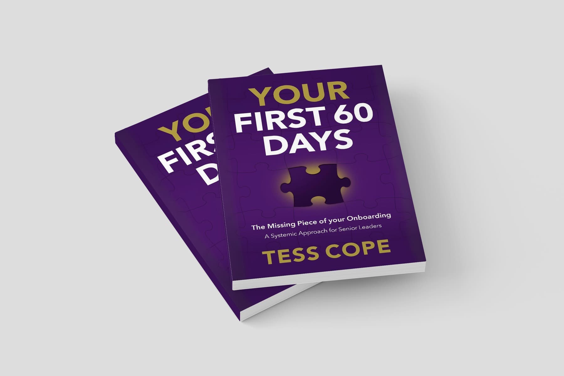 Two copies of Your First 60 Days by Tess Cope, one laid across the other